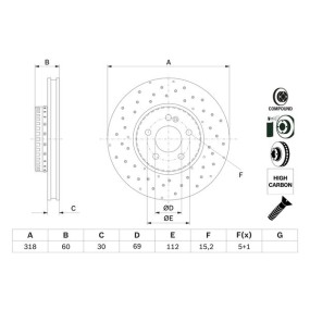 Disco de freno Bosch 0 986 479 H37