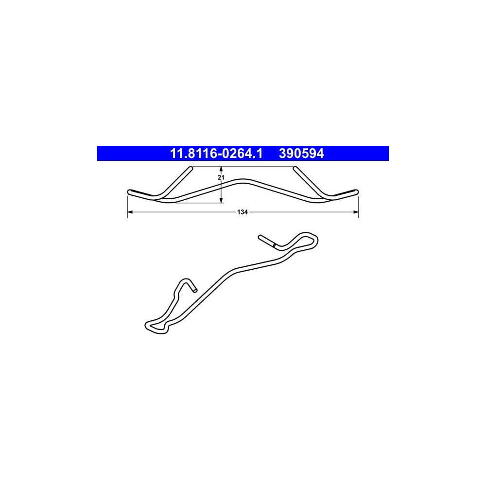 Muelle pinza de freno ATE 11.8116-0264.1