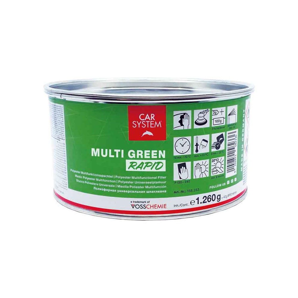 Car System Multi Green Rapid Masilla de 1,3 kg